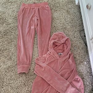 A DSG hoodie and sweatpants